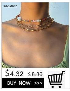 Punk Imitation Pearl Choker Necklace Collar Statement Gold Color Love Heart Lasso Pendant Necklace for Women Jewelry