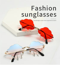 Load image into Gallery viewer, Rimless Sunglasses Women's Personality Funny Party Flash Steampunk Sunglasses Trendy Clouds Decoration Glasses Eyeglass