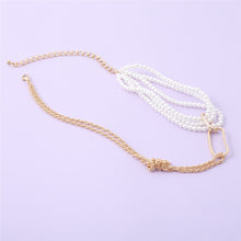 Carica l&#39;immagine nel visualizzatore di Gallery, Punk Unique Imitation Pearl Chain Necklace for Women Wedding Steampunk 2020 Gothic Twisted Chunky Thick Choker Necklace Jewelry