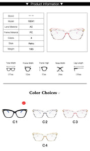 Vintage Square Clear Glasses Women 2022 New Transparent Lens Cat Eye Fake Glasses Spectacle Frame Anti Blue Light Eyeglasses