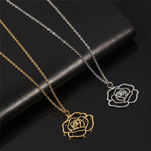Load image into Gallery viewer, Word Necklace Men Women Flame Pendant Necklace Hip-Hop Rock Titanium Stainless Steel Gold Color Chain Necklace