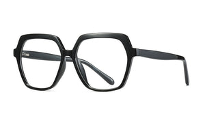 Plastic Titanium Glasses Frames Polygon Anti Blue Men Women Optical Fashion Computer Glasses