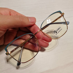 2022 Metal Square Anti-blue Glasses Frame Women Vintage Transparent Eyeglasses Female Spectacles Oculos Feminino