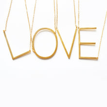 Load image into Gallery viewer, women girl jewelry elegant chain alphabet letter pendant necklace 3 colors stainless steel choker initial necklace