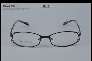 BCLEAR Women Prescription Optical Eyeglasses Frames with Golden Hollow Out Eyeglasses Frame With Flower Female Spectacle Eyewear