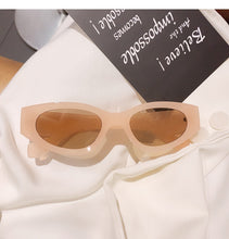 Load image into Gallery viewer, Ins Popular Fashion Small Cat Eye Sunglasses Woman Vintage Oval Eyewear Men Champagne Tea Sun Glasses Shades UV400