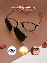 Load image into Gallery viewer, Ultem Vintage Round Eyeglasses Women Men Polarized Sunglasses Magnetic Clip On Glasses Optical Compute