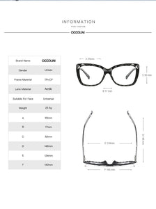 CICCOLINI Fashion Square Women Glasses Frame Trending Styles Brand Design Optical Eyeglasses Oculos De Sol Eyewear