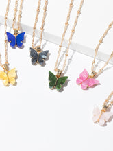 Carica l&#39;immagine nel visualizzatore di Gallery, Cute Butterfly Pendant Necklace for Women Cocktail Party Statement Necklace Steet Style Korean Fashion Necklace Jewelry Gifts