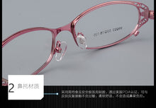 Load image into Gallery viewer, BCLEAR Women Prescription Optical Eyeglasses Frames with Golden Hollow Out Eyeglasses Frame With Flower Female Spectacle Eyewear