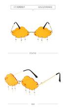 Load image into Gallery viewer, Fashion Rimless Cloud Shape Sunglasses with Lightning Pendant Women Luxury Funny Sun Glasses Shades UV400 Brand Designer SG028