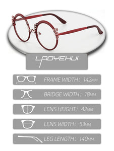 Retro Round Metal Prescription Eyeglasses Frames Luxury Brand Design Clear Glasses Women Fashion Customizable Diopters Glasses