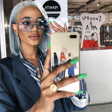 Load image into Gallery viewer, Trendy Oversized Square Sunglasses Women Personlity Fashion Sexy Red Brown Tinted Color Lens UV400 Retro Ladies Sun Glasses