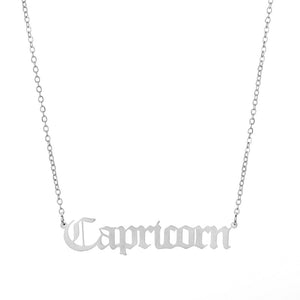 2020 New Constellation Zodiac Necklaces Jewelry for Women Antique Style Designed Letter Taurus Aries Necklaces Collier