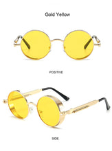 Load image into Gallery viewer, Classic Gothic Steampunk Sunglasses Women Brand Designer Vintage Round Metal Frame Sun Glasses Female Male High Quality UV400