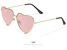 Load image into Gallery viewer, WUE Ladies Heart Shaped Sunglasses metal Women Brand Designer Fashion Rimless LOVE Clear Ocean Lenses Sun Glasses Oculos UV400