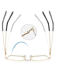 Carica l&#39;immagine nel visualizzatore di Gallery, oversized square glasses frame women fashion high quality clear lens New luxury brand Metal Frame Eyeglasses Frames For Women