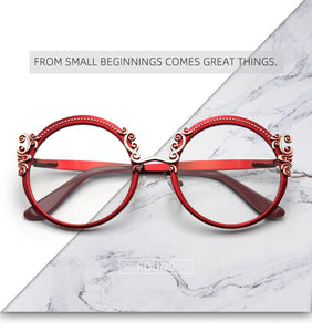 Retro Round Metal Prescription Eyeglasses Frames Luxury Brand Design Clear Glasses Women Fashion Customizable Diopters Glasses