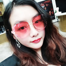 Load image into Gallery viewer, 2022 New Colorful Diamond Sunglasses Ladies Luxury Fashion One-piece Square Sunglasses Gradient Color Retro Punk Glasses UV400