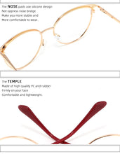 Carica l&#39;immagine nel visualizzatore di Gallery, Cat Eye Round Decorative Glasses Optical Female Computer Prescription Eyewear For Myopia Reading Retro Women&#39;s Eyeglasses Frames