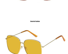 Load image into Gallery viewer, 2022 Fashion Metal Women Sunglasses Mirror Classic Large frame Retro Street Beat Glasses Travel Oculos De Sol UV400