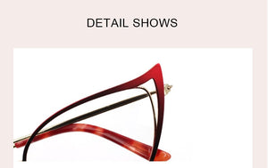 Optical Fashionable Women's Prescription Glasses Luxury Brand Fake Glasses Cat Eye Female Round Eyeglasses With Frame YINSQER