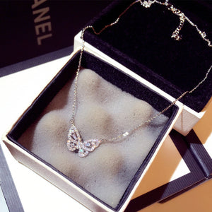 2020 New Korean Cute Butterfly Necklace  Women Chains Bride's Gift Ball Jewelry Wholesale Bijoux