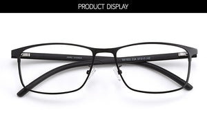 Business Men Titanium Alloy Full Rim Glasses Frame S61003 For Male's Prescription Spectacles Eyewear With Flexible Temples Legs