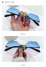 Carica l'immagine nel visualizzatore di Gallery, Rimless Women's Sunglasses Design Fashion Lady Sun glasses Vintage Alloy Classic Designer Shades UV400 Eyewear