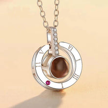 Load image into Gallery viewer, 100 Languages Love Necklace Heart Pendant Wedding Romantic I Love You Projection Necklace for Women Girl Friend Ladies Gifts