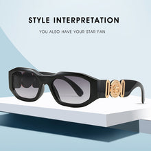Load image into Gallery viewer, Fashion  luxury sunglasses women Personalized Metal Avatar Decorative Men Sunglasses Small Frame Women Sun glasses UV400