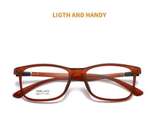 Load image into Gallery viewer, Transparent Jelly Color Square Computer Glasses Frame Ultralight TR90 Clear Mirror Literary Prescription Eyeglasses Women Men
