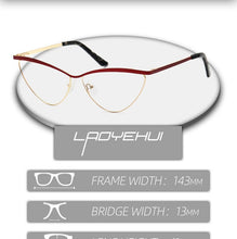 Load image into Gallery viewer, Cat Eye Metal Optical Prescription Glasses Frames For Women Fashion Ladies Fake Glasses Without Diopter Myopia Female Eyeglasses