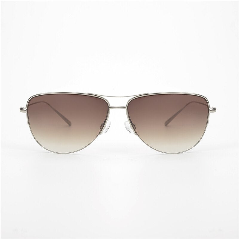 Super light 12g Strummer Sunglasses Pure Titanium Frame with Gradient lens Pilot Sunglasses Men Unisex OV1004S sunglasses