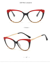 Load image into Gallery viewer, TR90 Comfortable Cat Eye Eyeglasses Frame Women  Vintage Spring Hinge Optical Frame
