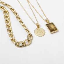 Carica l&#39;immagine nel visualizzatore di Gallery, Punk Multi Layered Pearl Choker Necklace Collar Statement Virgin Mary Coin Crystal Pendant Necklace Women Jewelry