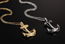 Load image into Gallery viewer, New Fashion Arrow Necklace for Men Black Metal Punk POP Cross Pendant Necklace Trendy Simple Chain Jewelry Gift collar hombre