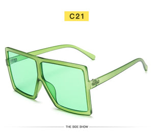 New Square Sunglasses Women Sun Glasses Female Eyewear Eyeglasses Plastic Frame Clear Lens UV400 Shade Fashion Driving