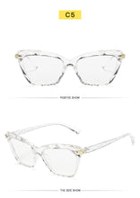 Carica l&#39;immagine nel visualizzatore di Gallery, Women Cat Eye Anti Blue Light Glasses  Trending Cateye Black Frame Blue Light Blocking Computer Female Eyeglasses