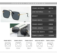 Load image into Gallery viewer, 2022 New Lady Oversize Rimless Square Bee Sunglasses Women Brand Fashion Small Bee Gradient Sun Glasses Female UV400