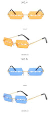 Load image into Gallery viewer, New Fashion Lady Rimless Square Blade Sunglasses Women Men Vintage Small Sun Glasses Female UV400 Frameless Punk Sunshades