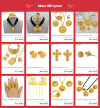 Carica l&#39;immagine nel visualizzatore di Gallery, Anniyo Length 53CM/83CM/200CM Width 9MM, Ethiopian Thick Necklaces Women Gold Color Africa Eritrea Men Chain Dubai Arab #046506