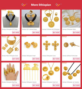 Anniyo Length 53CM/83CM/200CM Width 9MM, Ethiopian Thick Necklaces Women Gold Color Africa Eritrea Men Chain Dubai Arab #046506