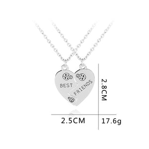 Fashion Best Friends Honey Love Couple Pendant Necklace 2 Pcs/ Set Rainbow Broken Heart BFF Good Friends Friendship Jewelry Gift