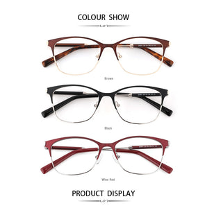 Vintage Square Women's glasses frames Myopia Man Glasses Prescription Ladies Spectacles Clear Female Optical Eyeglasses Metal