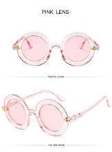 Load image into Gallery viewer, Retro Round Sunglasses Women Luxury Brand Designer Bee Frame Circle Sun Glasses Fashion Female Eyewear Oculos De Sol