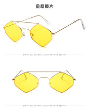 Load image into Gallery viewer, Fashion Diamond Sunglasses Women Retro Metal Double Beam Wild Eyeglasses Polygonal Ocean Glasses