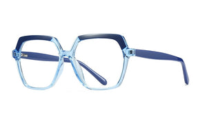 Plastic Titanium Glasses Frames Polygon Anti Blue Men Women Optical Fashion Computer Glasses