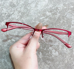 Oulylan Half Frame Finished Occhiali per miopia Uomo Donna Occhiali miopi -1.0 1.5 2.0 2.5 Occhiali da vista anti-luce blu 