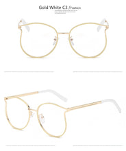 Load image into Gallery viewer, Cat Eye Glasses Frames Women Fake Eyeglasses for Ladies Transparent Eyewear Myopia Frame